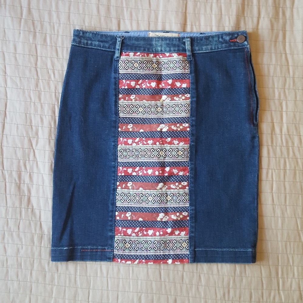 Anthropologie Holding Horses Denim Skirt - Picture 2 of 4